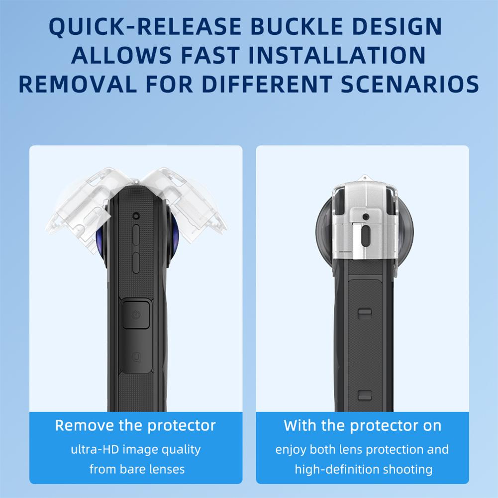 1/2/3Pcs For Insta360 X5 Action Camera Lens Guard Anti-Collision Lens Protector Cover Anti-Scratch Lens Cap Camera Accessories