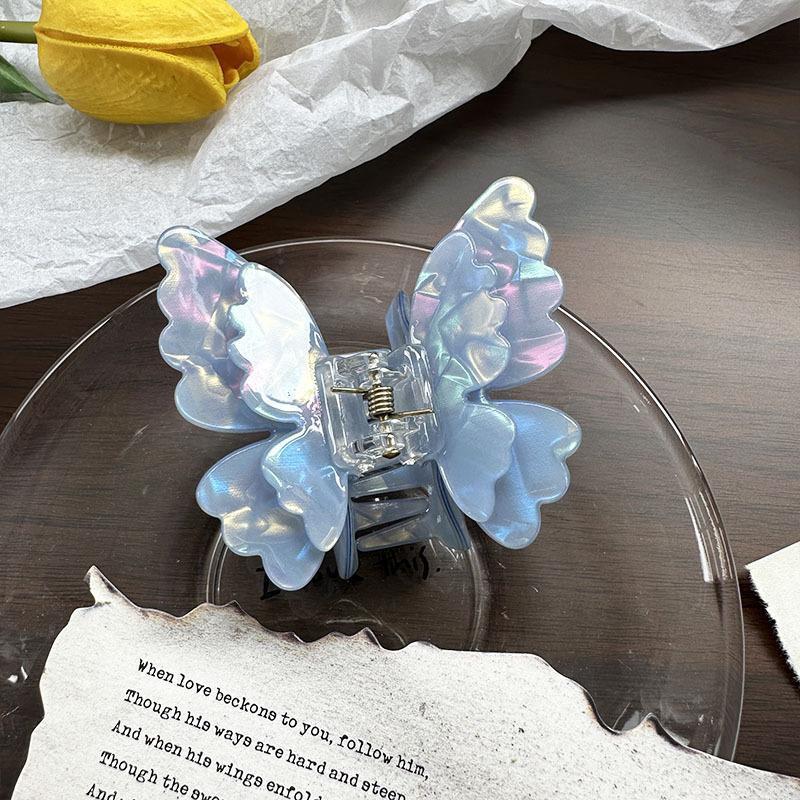 Fairy Butterfly Hair Claw Acetate Crab Hair Clip Fluffy Summer Sweet Princess Shark Clip Women Girls Hairpin Hair Accessories
