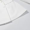 2025 Women's Fashion Double-Breasted Black & White Waist-Cinching Suit Jacket