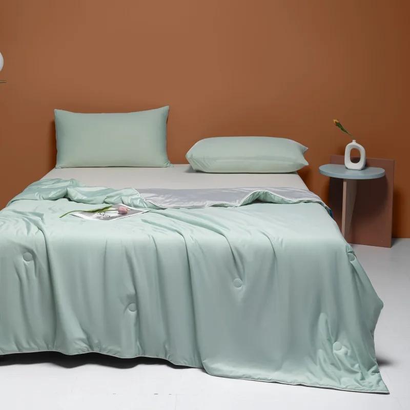 Summer Cooling Blanket Air Condition Quilt Smooth Breathable Lightweight Comforter Throw Blanket Office for Bed Double Side Cold