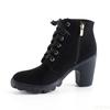 Fashion New Spring Winter Women Pumps Boots High Lace-up Ladies Shoes Simple comfortable versatile High Heels Boots