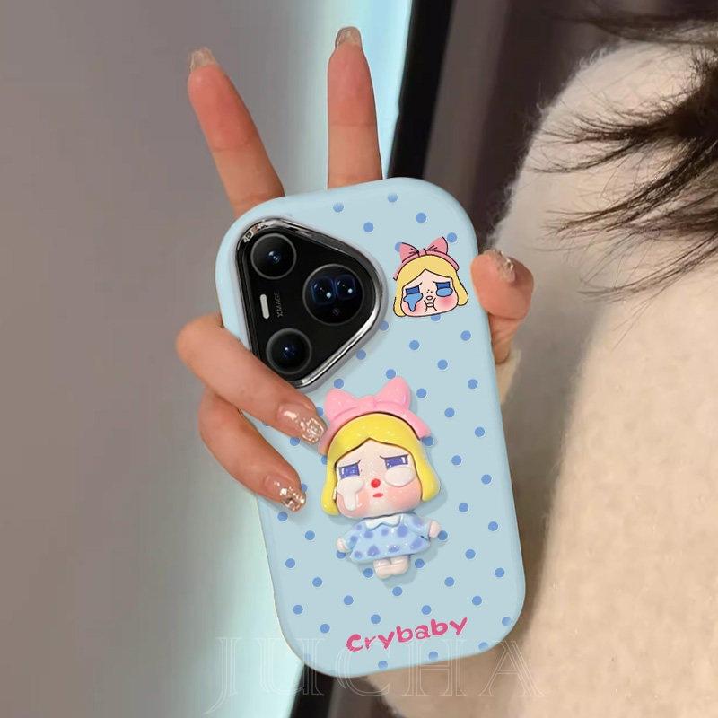 Applicable to Huawei pura11pro new mobile phone case high value por + all-inclusive pure11 silicone polka dot crying baby