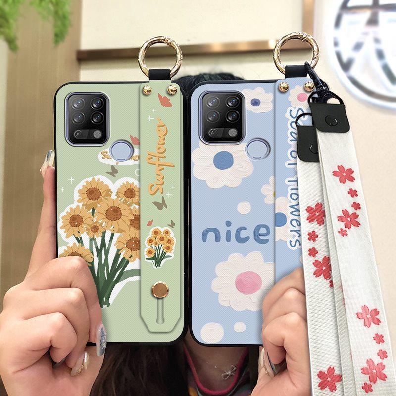 Ring Waterproof Phone Case For Tecno Pova/LD7 Anti-knock Anti-dust Lanyard Soft case Fashion Design Durable Wristband