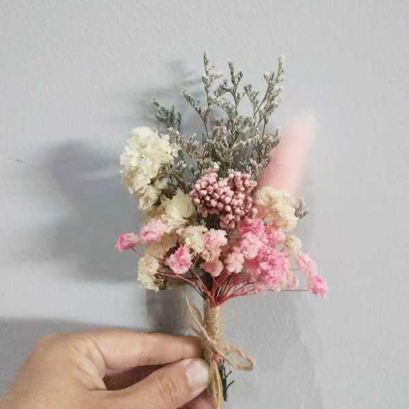 Mini Bukiet, Dekoracja Domu Samochodu, Zawieszka Świąteczna, Pamiątka Ślubna, Suszone Kwiaty, Bukiet z Wiecznych Kwiatów