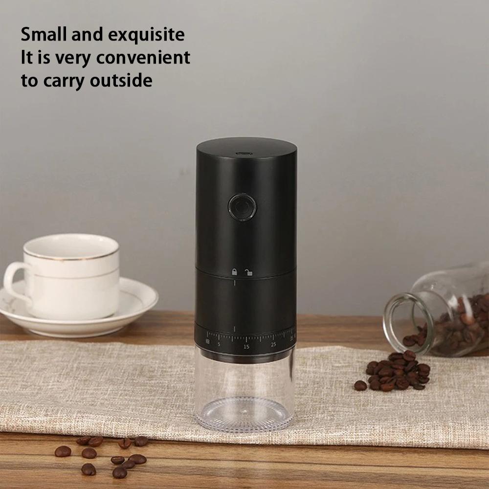 Electric Coffee Grinder, Rechargeable Portable Stainless Steel Blade, Automatic Grinding Machine for Coffee Beans