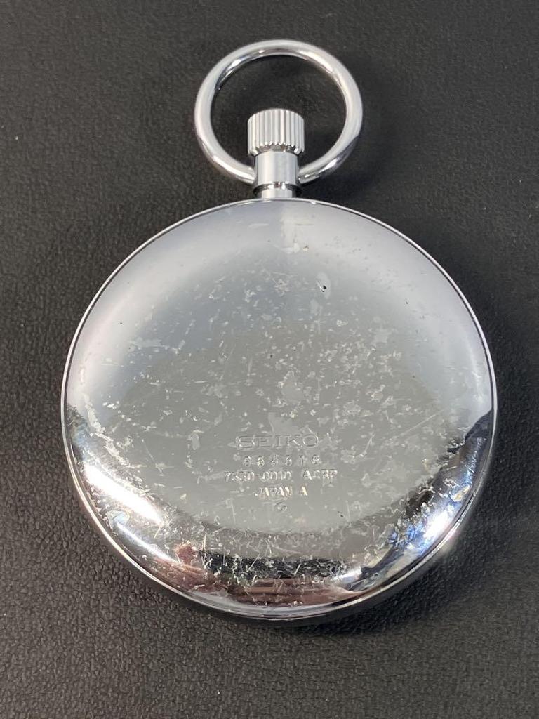 [USED] SEIKO/Seiko pocket watch, railroad watch, quartz movement, 7500-0010, working condition