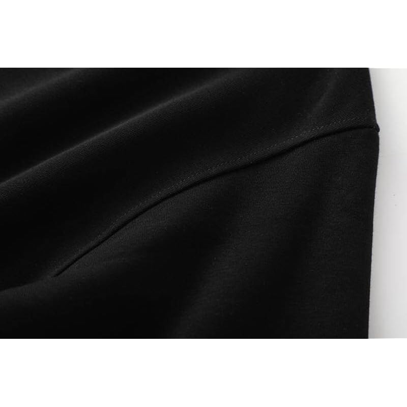 [EASTEMPO] ladies trainer spring long sleeve Relaxing Plain color Fashionable casual cute large size (JP, alphabet, L, black)