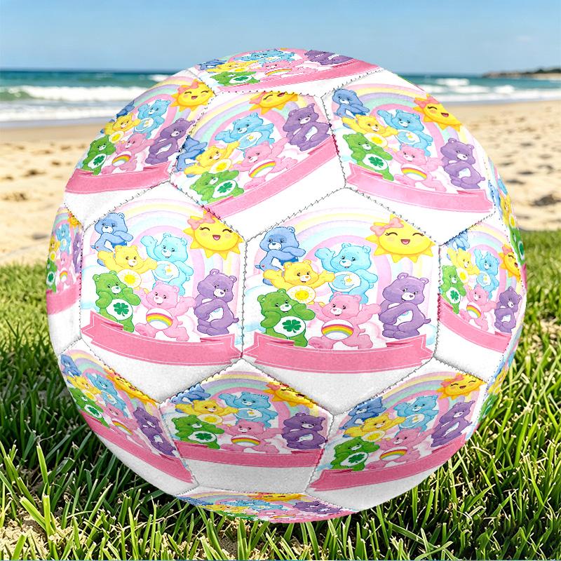 Care Bears Print Size 5 Soccer Ball, PU Wear Resistant Football for Match Training and Daily Practice, Birthday Gift for Soccer Fans