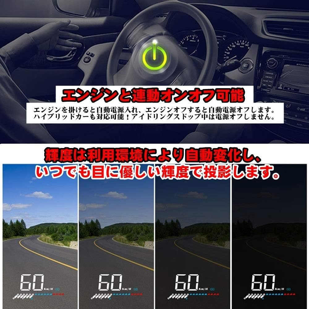 NikoMaku M7 OBD2 GPS Head Up Display M7 OBD2 GPS Compatible with Both Simultaneous