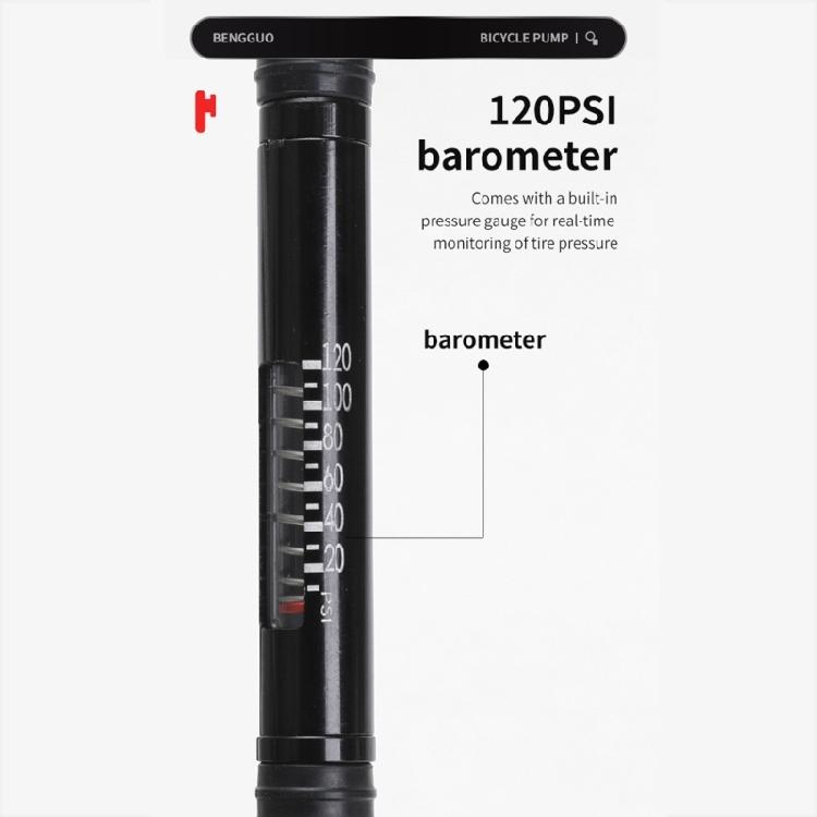 Road Bike Pump 120PSI Cycling Portable Bicycles Floor Pump Basketball Toy Tire Inflator Airs Pump Cycling Accessories