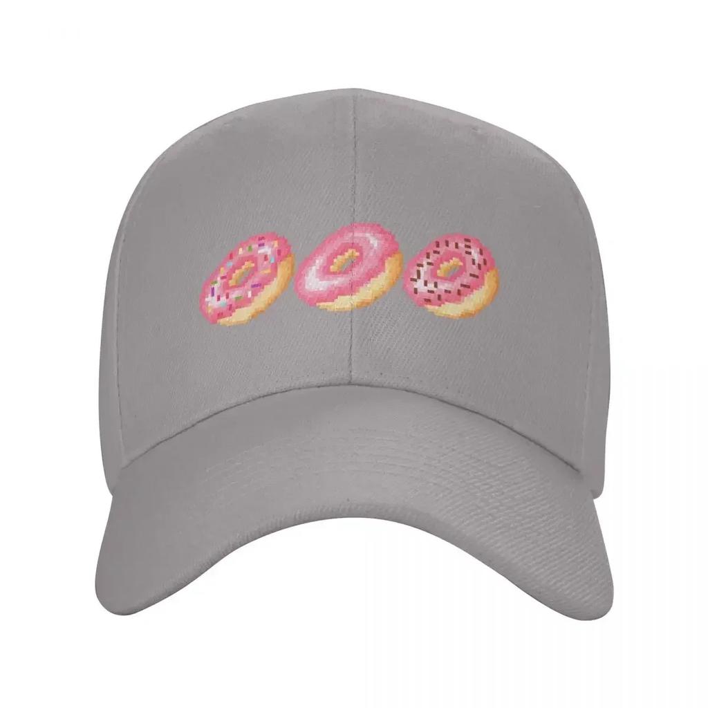 Declicious Retro Pixel Glazed Donut Baseball Cap Birthday Rugby Brand Unisex Cap Hood Baseball Unisex Womens