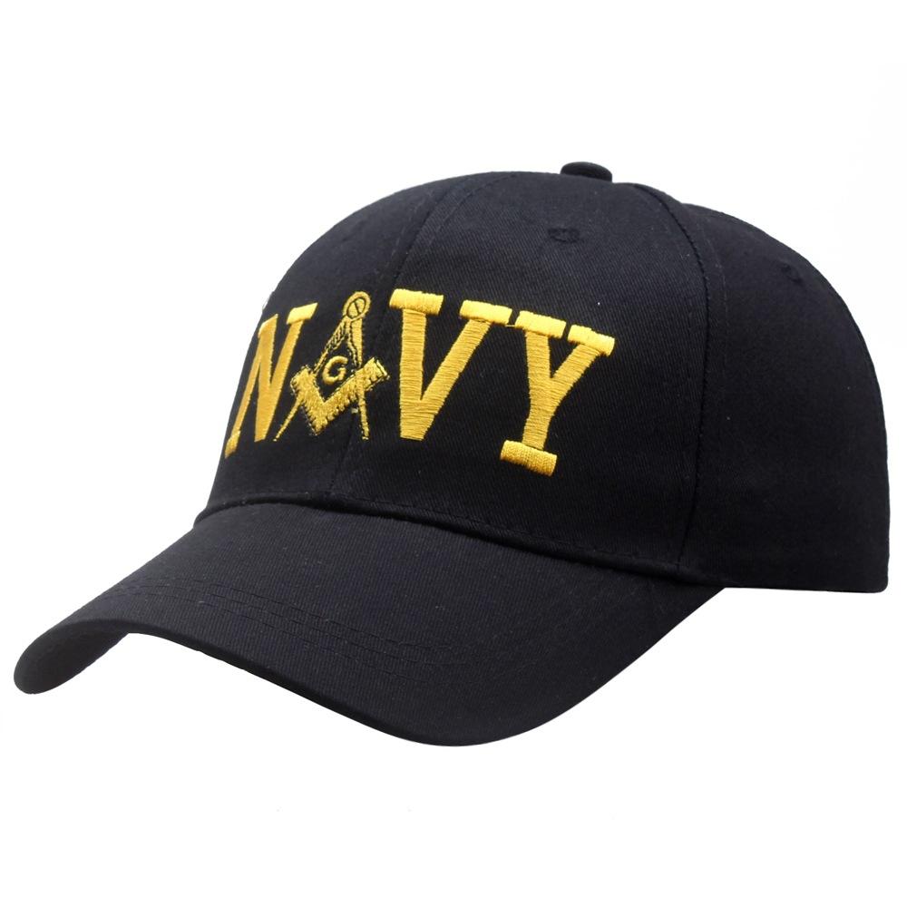

Embroidery Letter Mason Rmy Nvy Baseball Cap Outdoor Casual Pure Cotton Hat Black NA