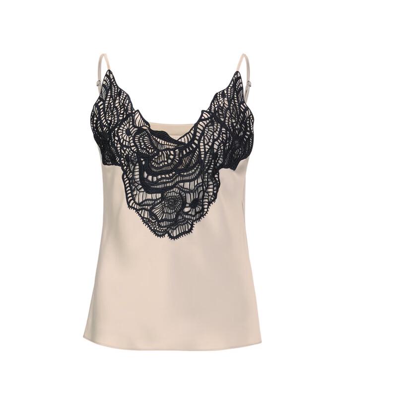 ELLASSAY Women's Tri-acetate Satin Lace Camisole