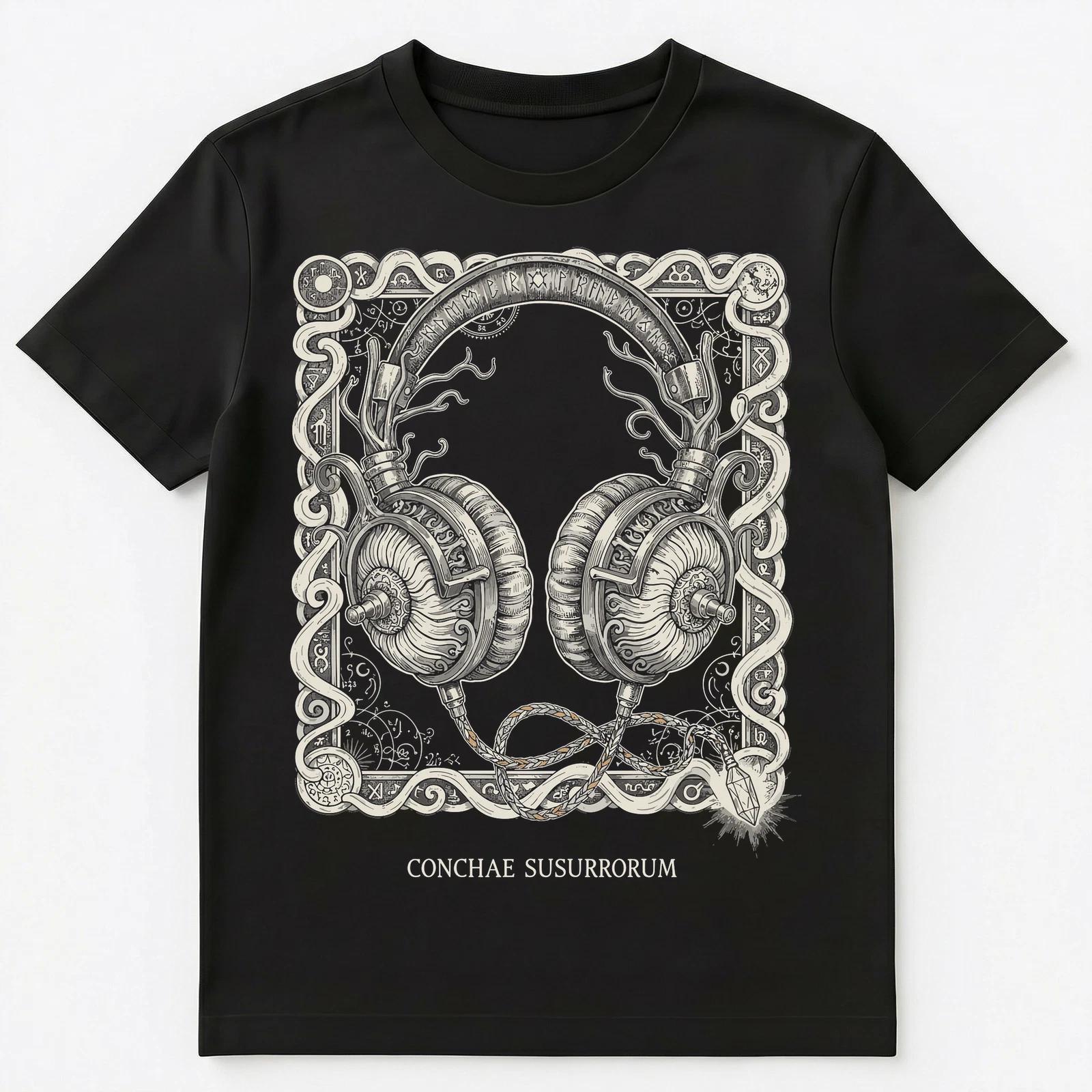 

Audiophile Enthusiast Whispering Shells Fantasy Art Unisex T-Shirt XL