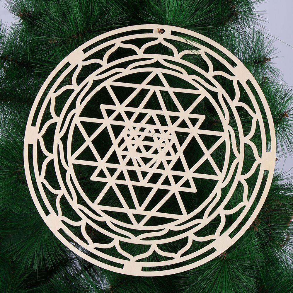 Wooden Wall Sign Flower of Life Shape Laser Cut Wood Wall Art Home Decor Handmade Coaster Craft Making Sacred Geometry Ornament