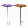 Garden Bird Bath 50cm Height Bird Lovers Gift Ornament Bird Feeder Bowl with Stake for Lawn Backyard Courtyard Yard Gardens