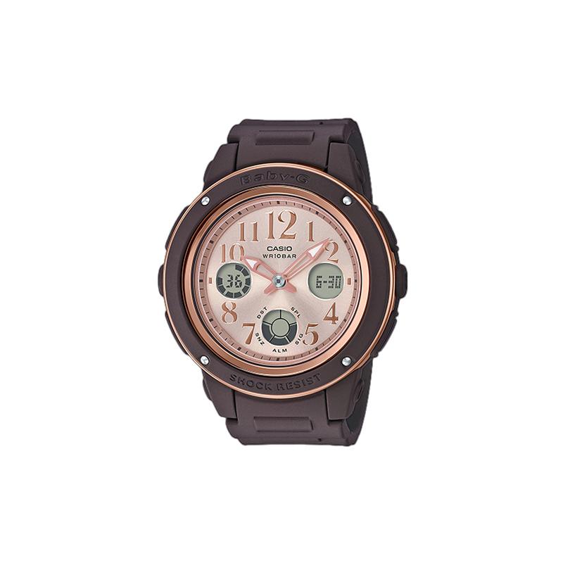 

Casio BABY-G series waterproof sports and leisure quartz movement resin strap Japanese and Korean watch women s watch brown dial BGA-150PG-5B1 чёрный