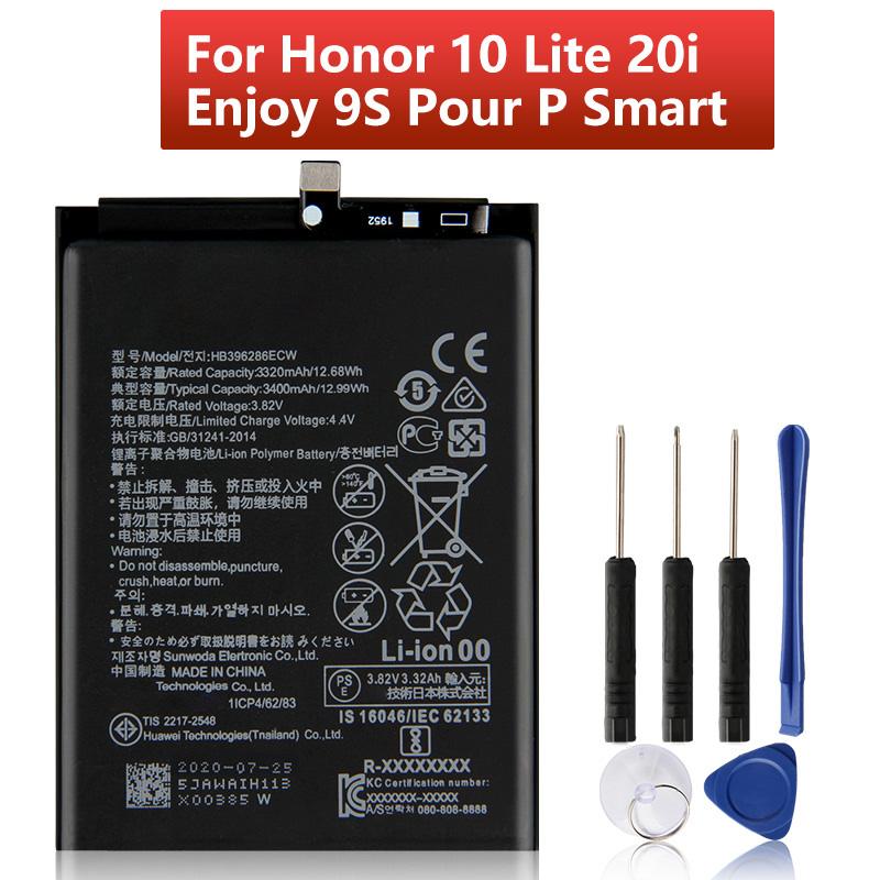 Rechargeable Lithium Battery For Huawei Honor 10 Lite Honor10 Lite Pour P Smart 2019 Honor 20i Enjoy 9S HB396286ECW Phone Battery 3400mAh