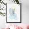 Pósteres e impresiones minimalistas de anatomía abstracta, columna vertebral, pie, Lumbar, sacro, costilla, cuadro sobre lienzo para pared, decoración del hogar para sala de estar