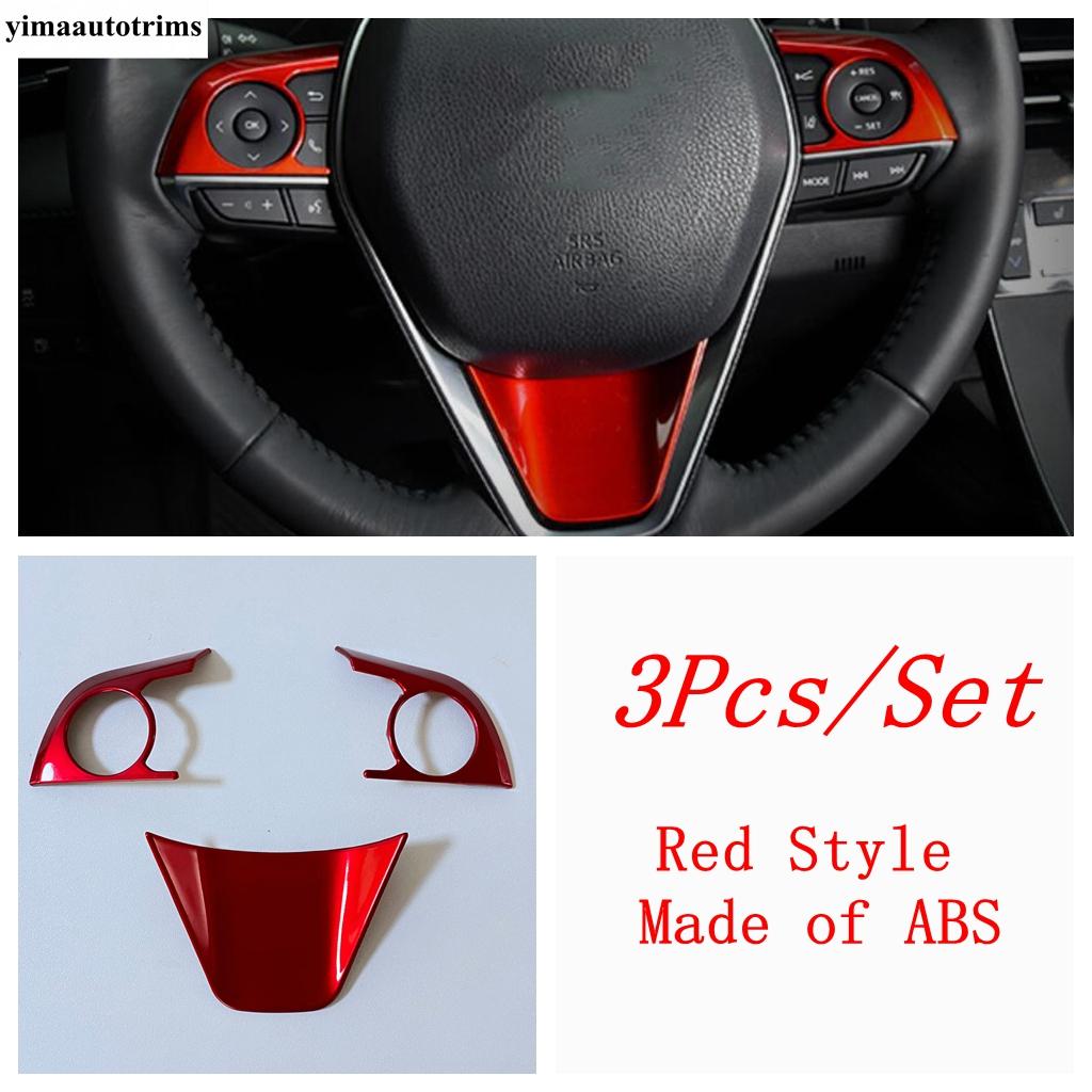 Steering Wheel Button Frame Decoration Cover Trim For Toyota Camry XV70 & Avalon 2018 -  Matte / Carbon Fiber Accessories