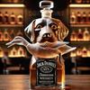 Funny French Bulldog Whiskey Bottle, Humor Novelty Decanter, Creative Gift, 250ml Clear Glass