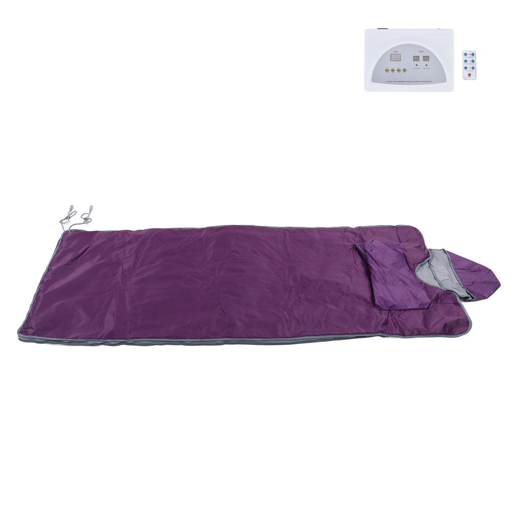 Far Infrared Sauna Blanket with Hat Sleeves Multiple Protection Sauna Heating Blanket Body Spa