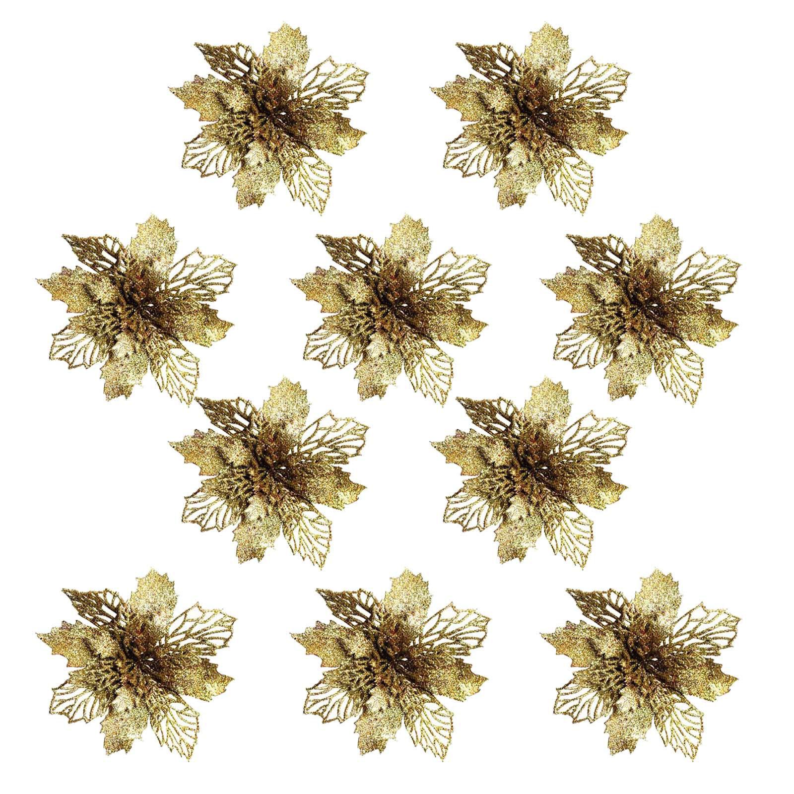 

Рождественские елочные украшения Рождественское моделирование цветочного орнамента 10 шт. One Size