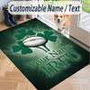 Custom Text Printed Rug Ireland Rugby Non Slip Floor Carpet For Home Room Decor