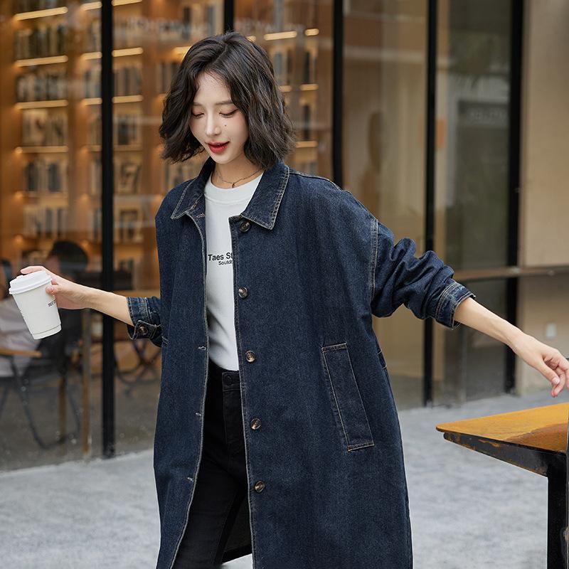 Denim Jacket Women's Spring and Autumn Large Size Loose Temperament Windbreaker Early Autumn Thin Top