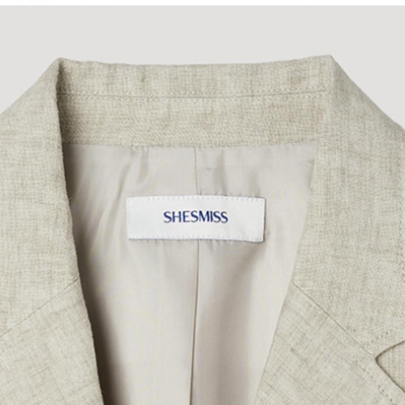 [She S miSS] Short Sleeve Linen Slim Fit Jacket Swwjkp22160 Ot