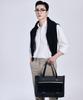 Bedford11Th Polygon Double Belt 2-Pocket Top Zip Tote [Black]