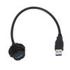 USB3.0 Panel Socket Waterproof Data Connector with Extension Cable Male Female Straight Head 0.3mete