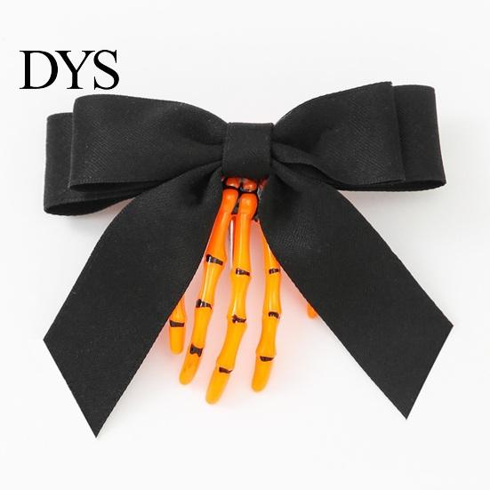 Gothic Lolita Hair Pins Halloween Skeleton Hand Bow Hairpin, Retro Skull Claw Clip for Women Statement Accessories Girls Girls, Style Decorative