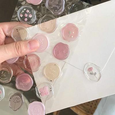 18 stücke Vintage Wachs Siegel Stempel Aufkleber DIY Scrapbooking Journal Planer Dekoration Koreanische Schreibwaren Kawaii Umschlag Versiegelung Tags