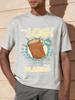 2026 New Fun Funny Ren and Stimpy Journal Print Fashion Unisexs and Womens Street Fashion Loose Crew Neck Versatile Top