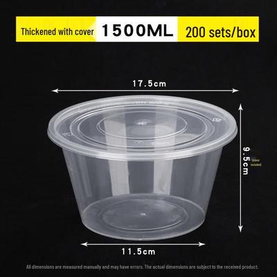 Deshangyuan Disposable Round Plastic Takeaway Container with Lid