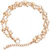 Double Layer Heart Stainless Steel Bracelet For Women European American Ins Style