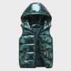 2024 Shiny Women's Hooded Vest: Korean Style, Wash-Free for Autumn/Winter - Perfect for Couples and Students