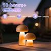 Mushroom Night Lights Rechargeable, Cordless Wooden Mushroom Table Lamps, Portable Desk Lamps for Bedroom, Studyroom,Gifts