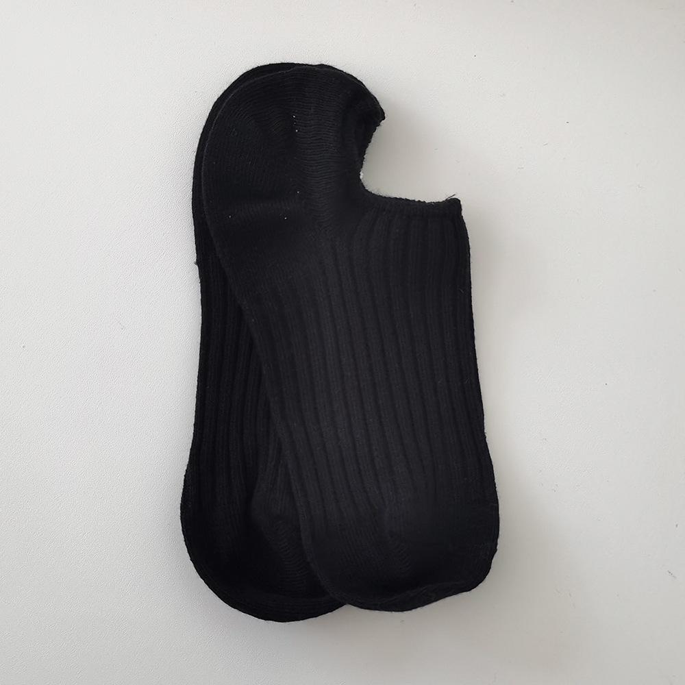 

Женские дышащие хлопковые носки-лодочки кремового цвета с вертикальными полосками, нескользящей пяткой, подходят для весны и осени. One Size