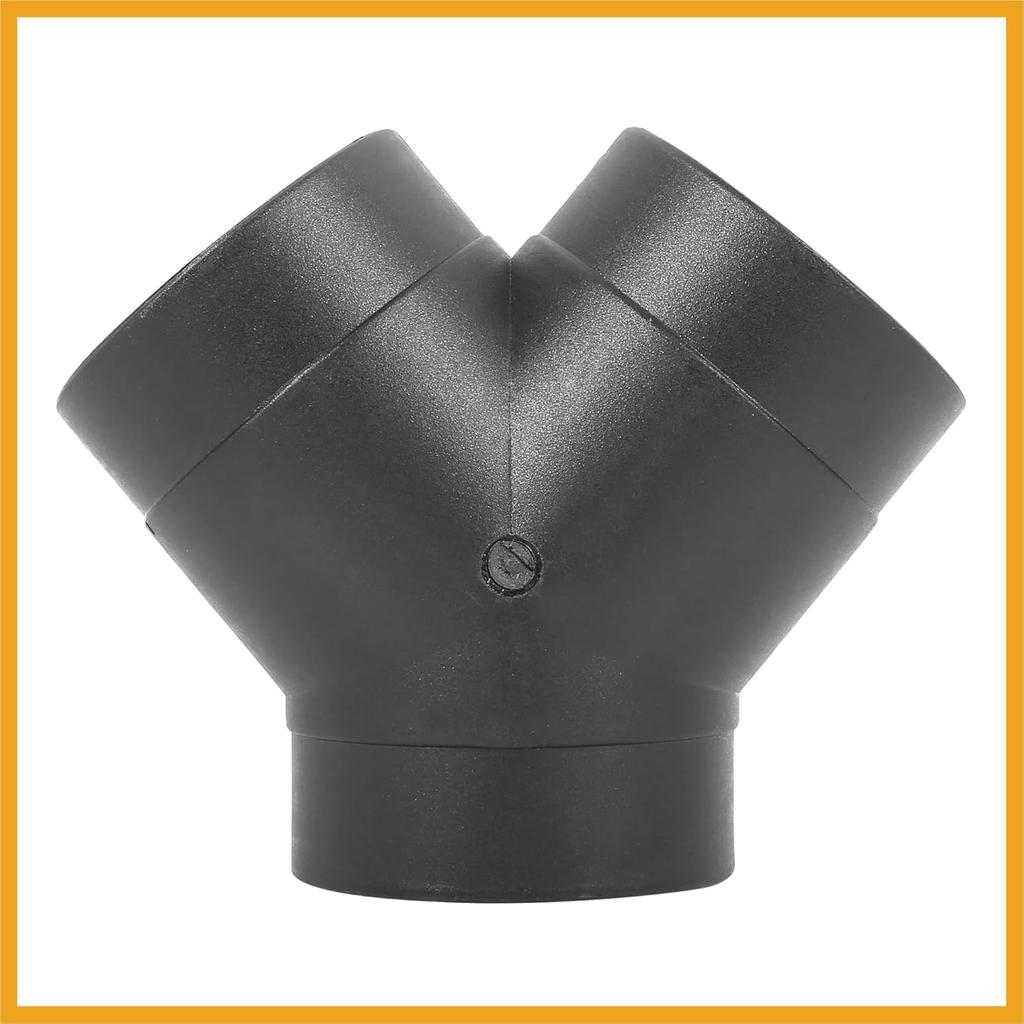 75mm Car Heater Warm 3 Way Air Ducting Pipe Y Shape Outlet Connector Black Plastic Replacement