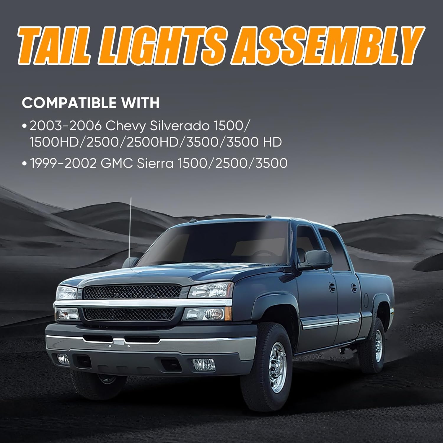 

Светодиодные задние фонари для 2003-2006 Chevy Silverado и 1999-2002 GMC Sierra 1500 2500 3500, Черные United States