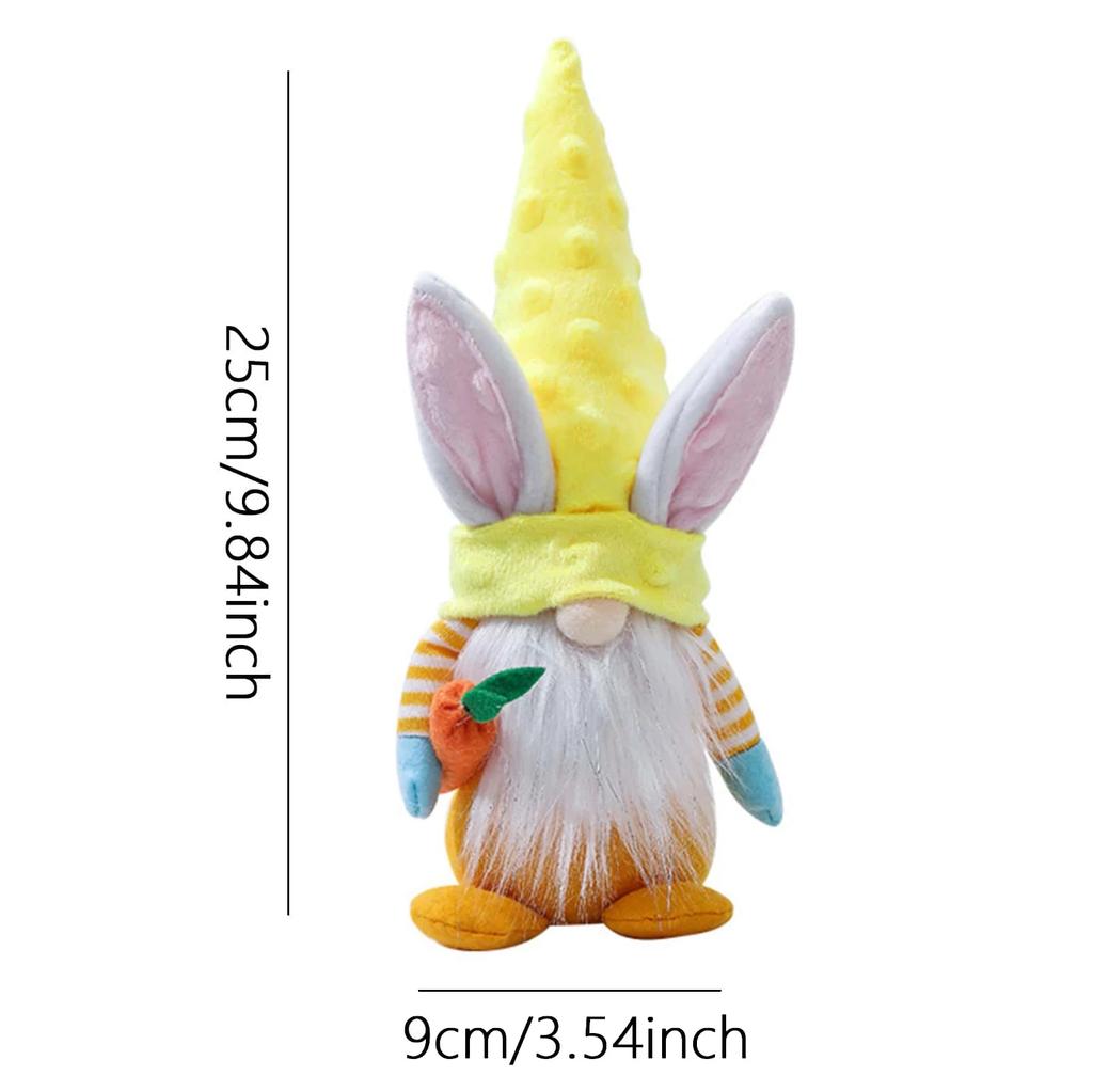 1 Pc - Cute Easter Pointed Hat Rabbit Doll Ornament, Cute Faceless Doll Decoration