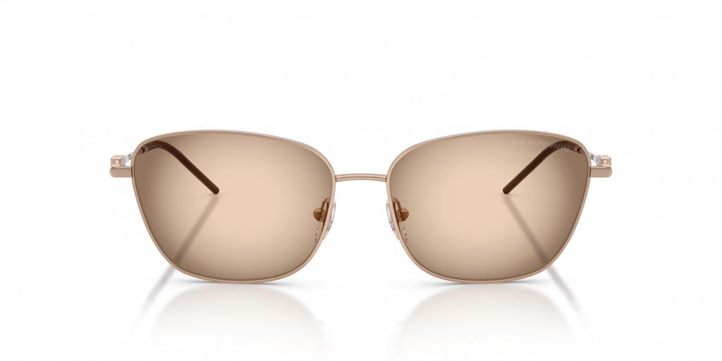 EMPORIO ARMANI SHINY ROSE GOLD BROWN RADIAL GRADIENT 30111357 0EA2170 sunglasses, GREY, 57mm,