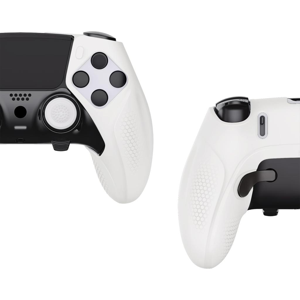 PlayVital Ninja Edition Open Design Silicone Cover Skin for PS5 Edge Ergonomic Protective Soft Rubber Case with Thumb Grip Caps for PS5 Edge Wireless