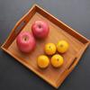 Vassoio da Cena Multifunzionale Grande in Legno con Manico per Colazione Frutta Cibo Caffè Tè