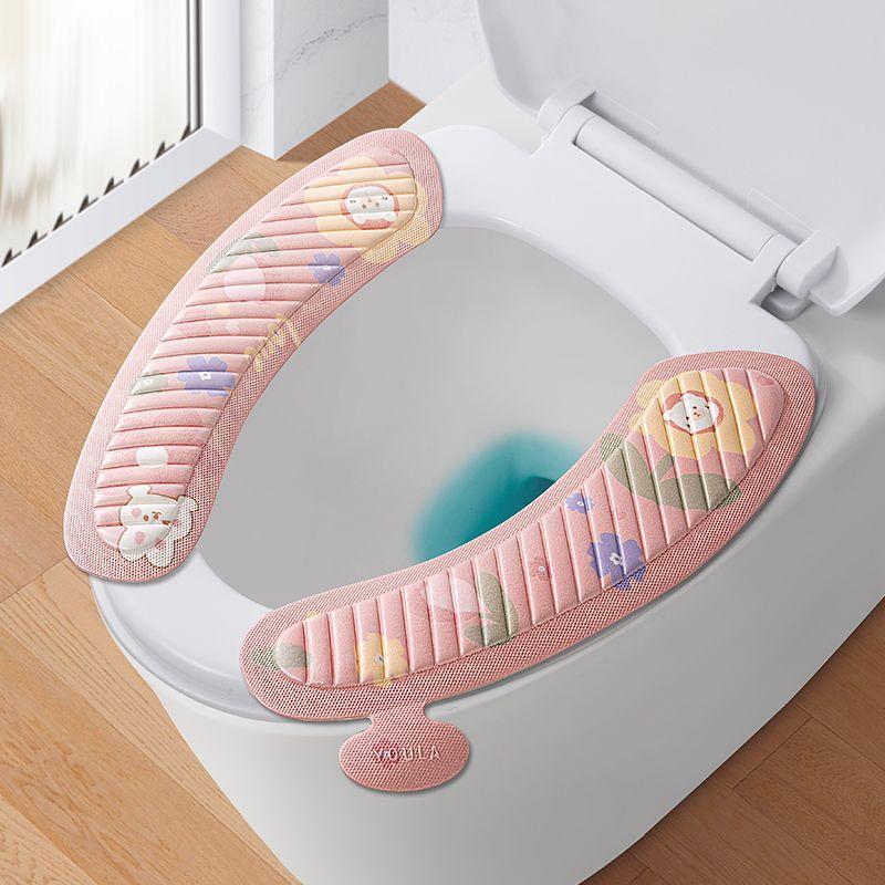 

Подушка для сиденья унитаза из ЭВА для всех сезонов Водонепроницаемый воротник для унитаза для осени и зимы Толстый силиконовый клей для высококачественной подушки для сиденья унитаза 1pc