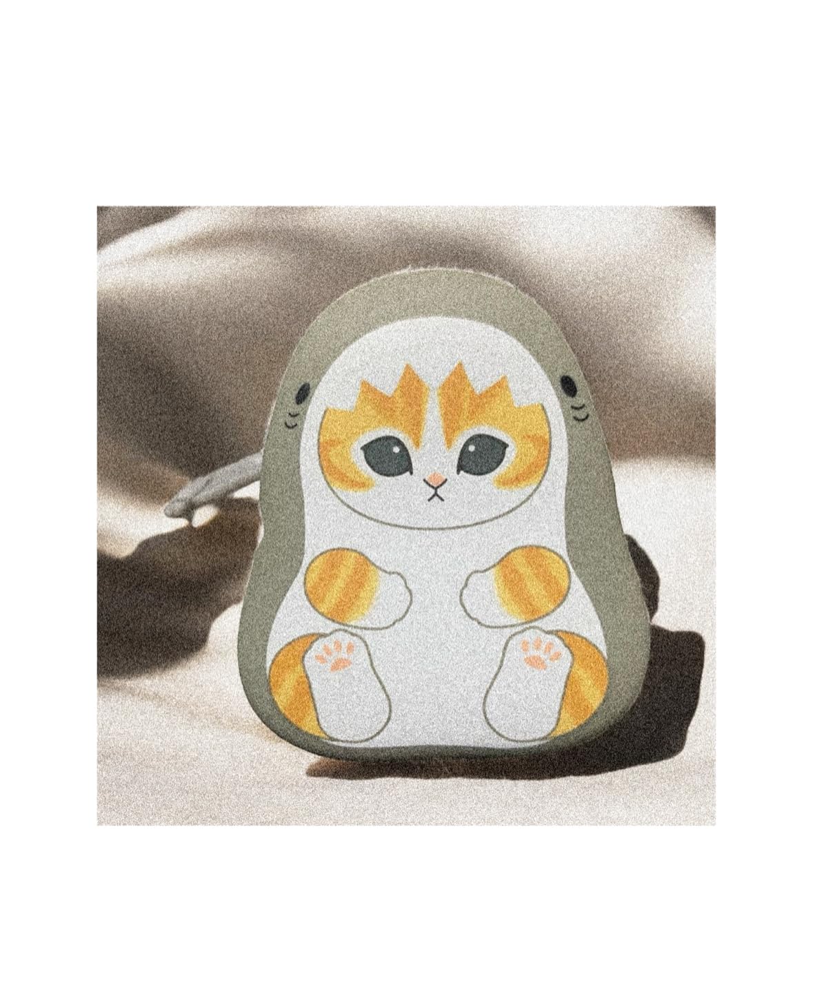 

Силиконовый кошелек Mofu Shark Nyan, прибл.. 5,5 см, Официальный милый мерч (Серый)