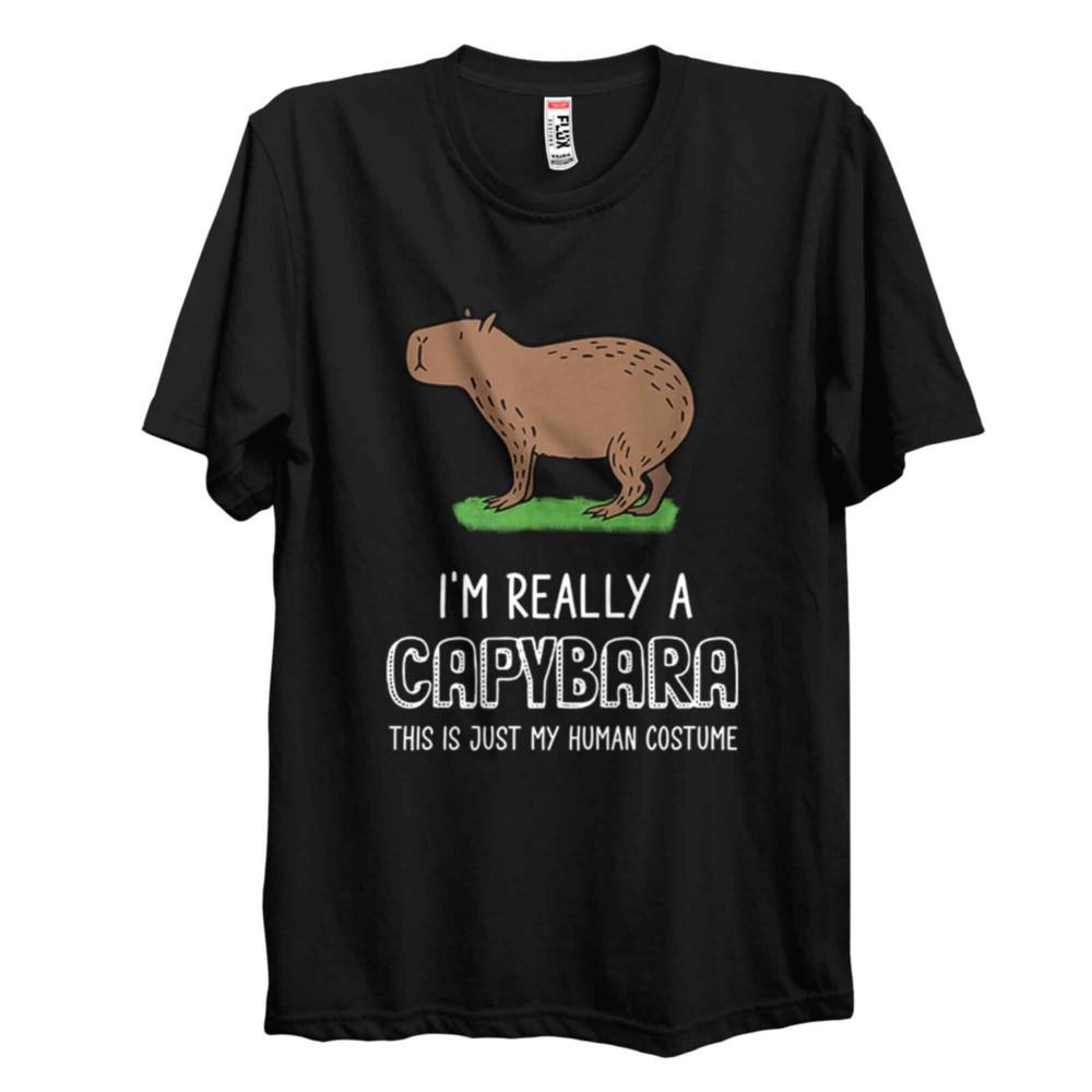 

Capybara T-Shirt Funny I’m Really a Capybara Tee Unisex Animal Lover Gift Top M