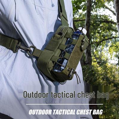 Men's Tactical Multifunctional Waist Bag - Outdoor Mountaineering & Cycling Pouch, Water Bottle Holder, Phone Bag, Crossbody Waist Belt.
